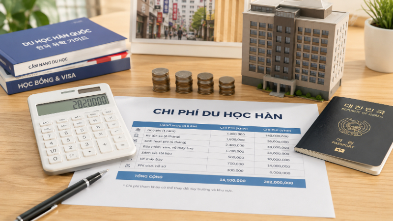 Chi phí du học Hàn